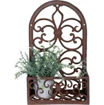 NÁSTĚNNÝ DRŽÁK NA KVĚTINÁČ IRI 44X28X14 CM HNĚDÁ 192187430