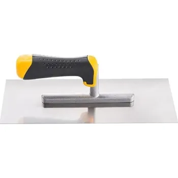 Zednické hladítko HARDY Stěrka na omítky Hladká 2k řada *28* vyrobená z nerezové oceli pro nanášení lepicích malt.