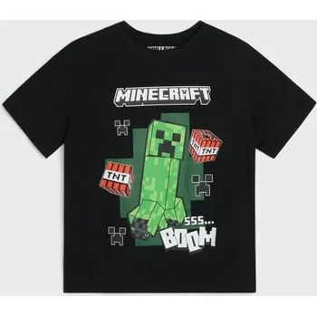 Chlapecké oblečení Sinsay - Bavlněné tričko Minecraft - černá - 205HG-99X - 205HG-99X-122