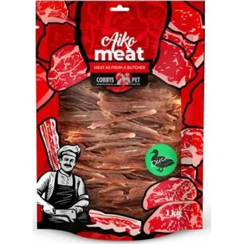 Pamlsek pro psa Cobbyspet AIKO Meat sušené kachní plátky 1kg