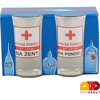 Sklenice Sada 2 odlivek - První pomoc při alergii 0,025 l