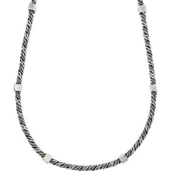 Řetízek Stříbrný pánský řetízek fox tail kostky délka řetízku 55cm