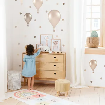 Samolepící dekorace Inspio Samolepky na zdi - Smetanovo-hnědé samolepicí balóny v norském stylu