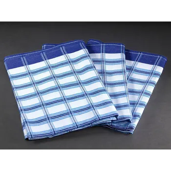 Utěrka Kuchyňské utěrky EGYPTSKÁ BAVLNA 18, modré střední káro, 3 kusy, 50x70cm