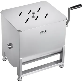 Vevor Ruční masový mixér 80L nerez s víkem, převodovkou a rukojetí