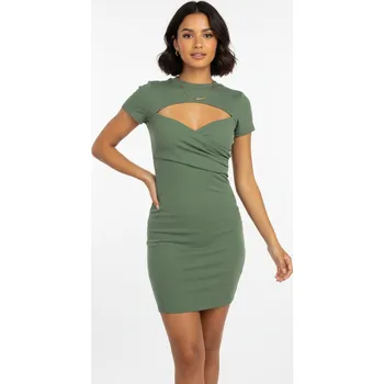 Dámské šaty Letní strečové šaty khaki