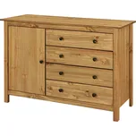 Komoda 1 dveře + 4 zásuvky TORINO vosk