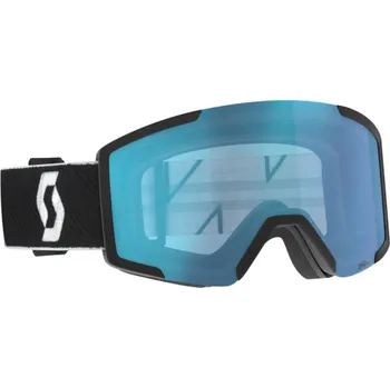 Brýle SCOTT Shield Black/White AMP Aurora Green Chrome