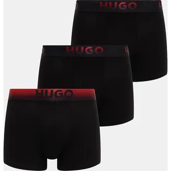 Pánské spodní prádlo Boxerky HUGO TRUNK TRIPLET SPRAY 3-pack 50549172 černá 99X, vel. S
