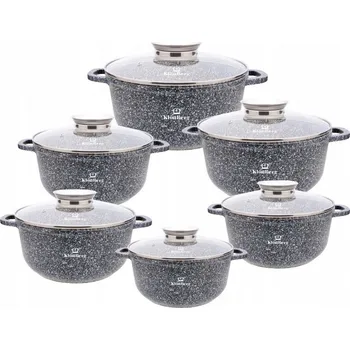 Klonberg Sada titanových hrnců 12 dílů KB-3921, mramor, indukce