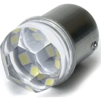 Autožárovka žárovka LED 12V 5W BA15s červená 9xSMD 3030