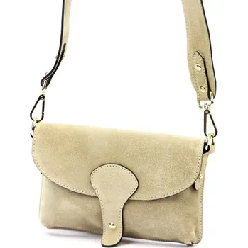 Kabelka Kožená kabelka Luka 24-071 - tmavě béžová