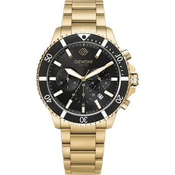 Sada pánského spodního prádla Pánské hodinky Giewont Chronograph Sapphire Gold Black GW3970-B7 NEUPLATŇUJE SE