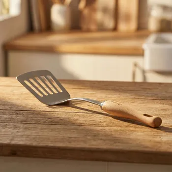 DE BUYER B Bois 35 cm - prolamovaná kuchyňská obracečka z nerezové oceli