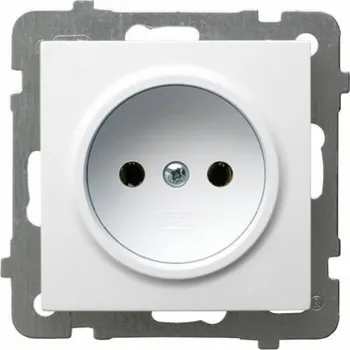 Elektrická zásuvka Zásuvka Ospel AS, jednoduchá bílá (GP-1G/m/00)