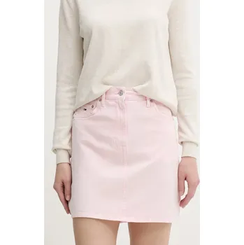 Dámská sukně Džínová sukně Tommy Jeans DW0DW20607 růžová 03X, vel. 26