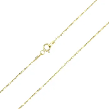 Řetízek Stříbrný řetízek ankr plochý broušený zlacený délka řetízku 45cm