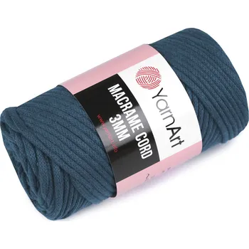 Příze Pletací příze Macrame Cord 250 g, střední, 12 (789) petrolejová