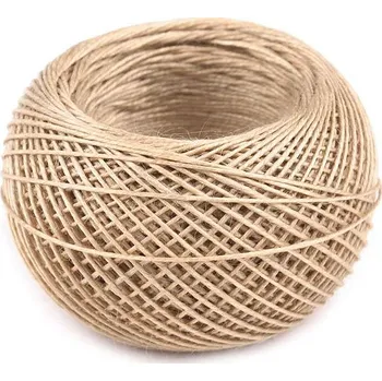 Nit Nitě lněné 50 m plastové pouzdro, střední, 7415 režná přírodní