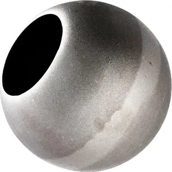 Příslušenství pro plot koule železná dutá s kulatým otvorem, ø 150 mm﻿﻿, otvor 78, tl. 3 mm - průměr 40 - 150 mm﻿﻿, otvor ø﻿ 20 - 78 mm, síla stěny 2 - 3 mm, výlisek, materiál S235, bez povrchové úpravy