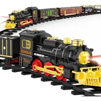 Vláček a vláčkodráha Parní vlak se světlem a zvuky