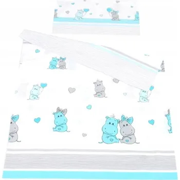 Dětské povlečení do postýlky 100/135 cm - hrošíci tysrkys