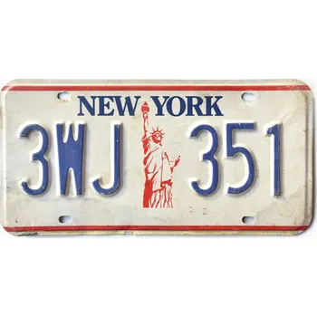 Plechová cedule Americká SPZ New York Liberty 3WJ 351