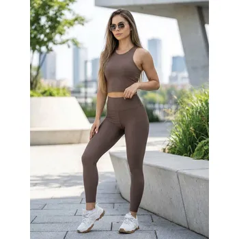 Sportovní hnědý dámský komplet VSB SIDESKIN, VELIKOST XXS/XS