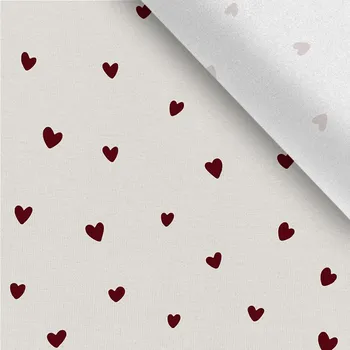 Úplet Takoy nebělený - malá bordó srdíčka