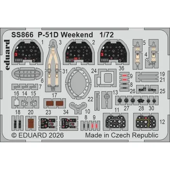 Plastikový model 1/72 P-51D Weekend (EDU)