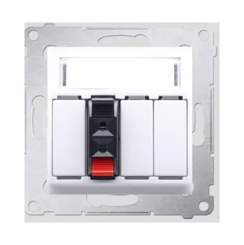 Elektrická zásuvka Kontakt-Simon SIMON54 reproduktorová zásuvka, jednoduchá bílá (DGL31.01/11)