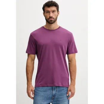 Pánská móda Bavlněné tričko Calvin Klein LV04LB275G fialová 44X, vel. S