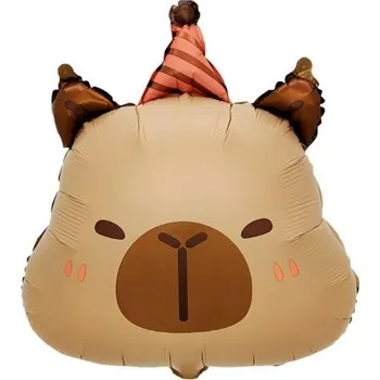 Fóliový balonek Kapybara s čepičkou – 48 cm