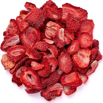 Sušená potravina Jahody lyofilizované plátky váha 100g