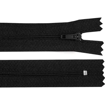 Zip Spirálový zip No 3 délka 35 cm pinlock, malé, 332 černá