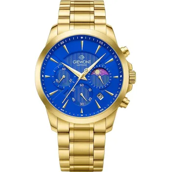 Sada pánského spodního prádla Pánské hodinky Giewont Chronograph Sapphire Gold Blue GW9460-B5 NEUPLATŇUJE SE