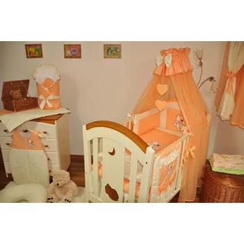 Souprava do postýlky méďa spáč lososový 10 dílů