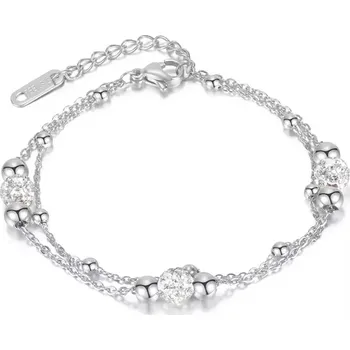 Šperk Alirah náramek z chirurgické oceli 16-20 cm stříbrný