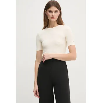 Tričko Tommy Hilfiger WW0WW43918 béžová 01X, vel. XL