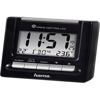 Budík Černý digitální radiobudík Hama
