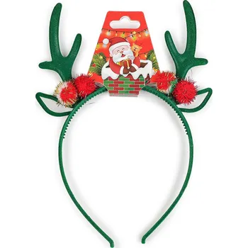 Karnevalový doplněk Čelenka do vlasů vánoční / párty, barva 3 zelená