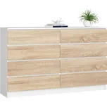KOMODA K160 8SZ CLP PK BÍLÁ / DUB SONOMA