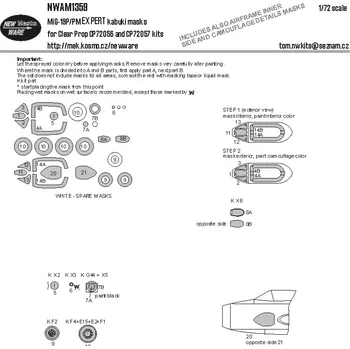 Plastikový model 1/72 Mask MiG-19P/PM EXPERT (CL.PROP)