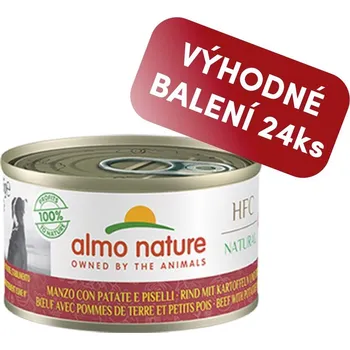 Krmivo pro psa Almo Nature HFC Natural - Hovězí s bramborem a hráškem 95g výhodné balení 24ks