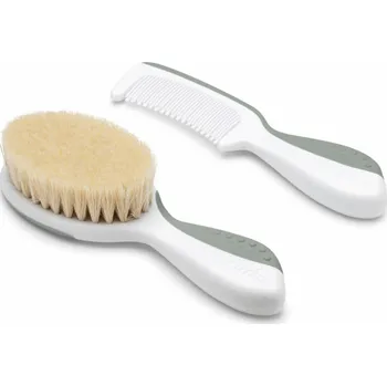 chůvička Nuvita Nuvita, Dětská sada: Kartáč a hřeben, šalvějově zelená