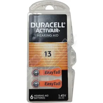 Článková baterie Duracell DA13 baterie do naslouchadel 6ks