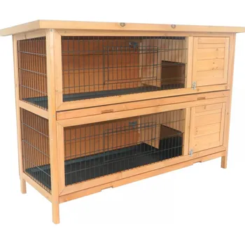 Dřevěná králíkárna 136 x 50 x 93 cm
