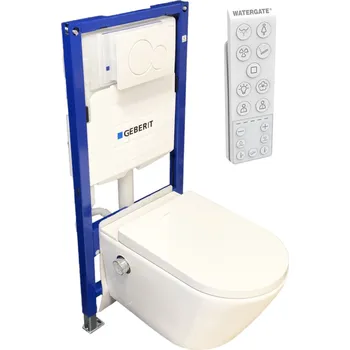 WC sada WATERGATE INTEGRA+ Premium sprchovací toaleta + GEBERIT DUOFIX, WG-100P-SET-111.300.00.5