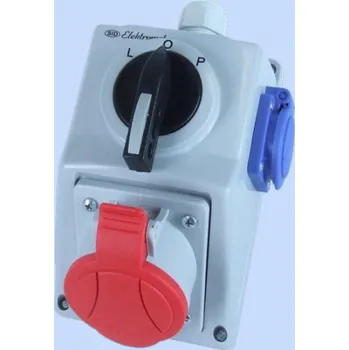 Instalační souprava Elektrometret s odpojovacím konektorem L-A-P 1x32A, 1x16a 5p 400V IP54 (974014)
