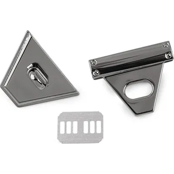 Galanterie Sada zapínání na tašku 47x50 mm, barva 1 nikl černý